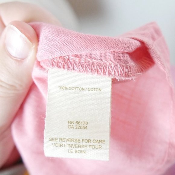 Free People Pink Button Up Short Sleeve Top w/ Gathered Waist Crochet Back Small - Picture 4 of 10